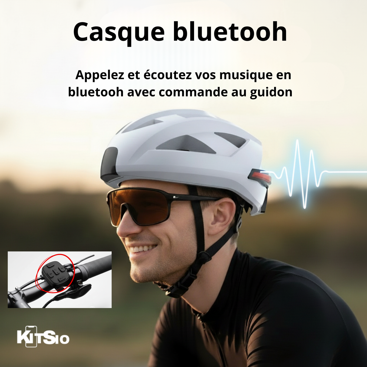 Casque de vélo Led Bluetooth