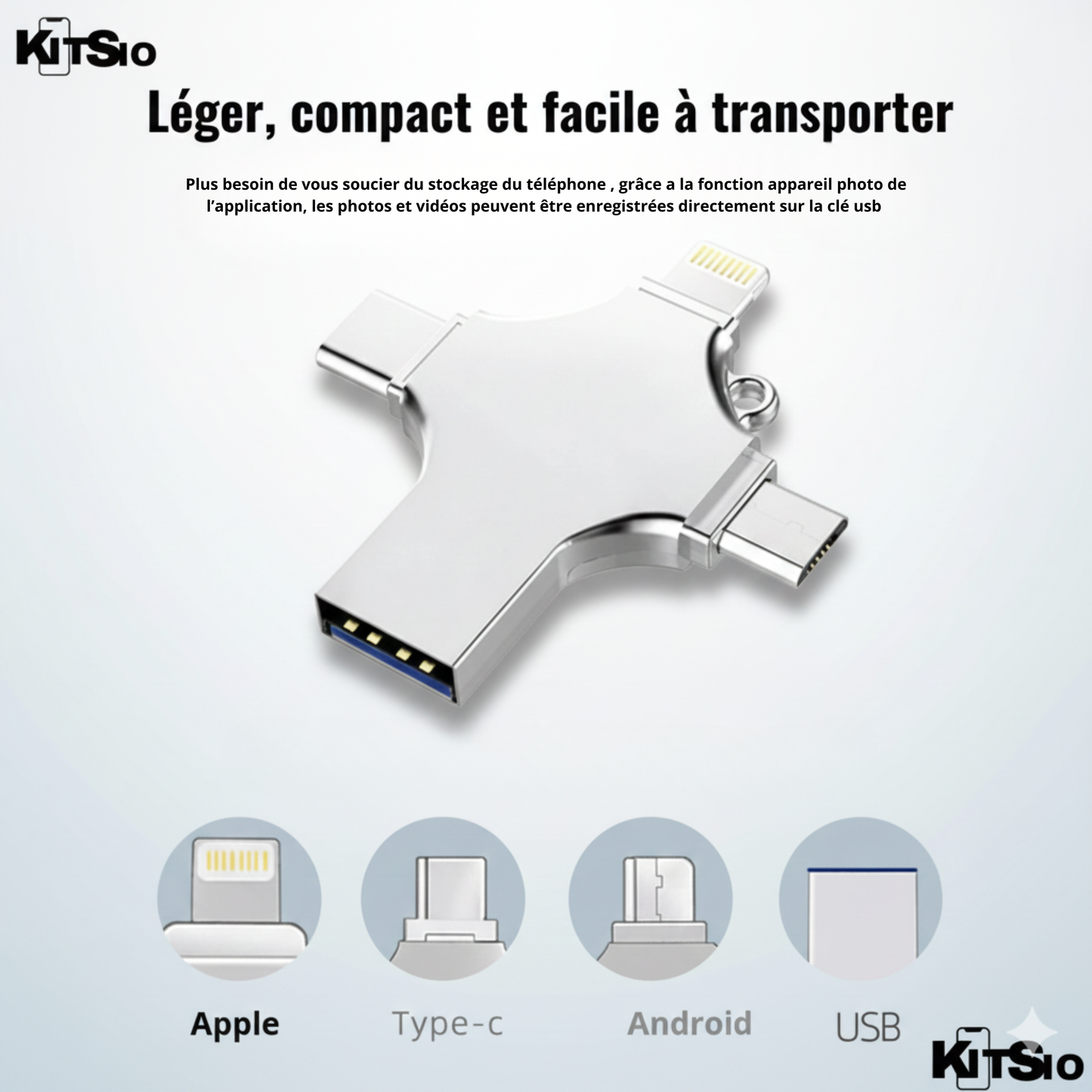 Clé USB 4 en 1 1To sauvegarde sécurisée
